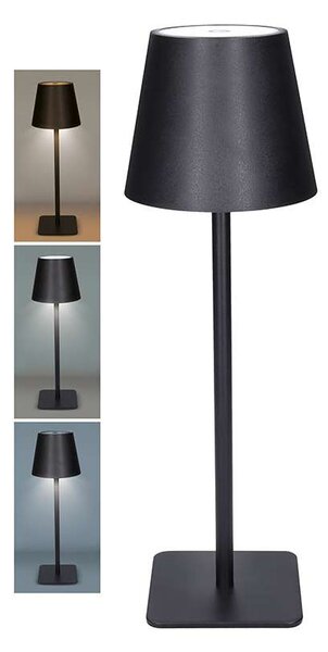 Lampă LED de podea WO69 reîncărcabil, negru