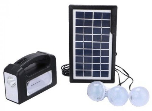Kit solar GDplus GD-7, 3 becuri, lanterna inclusa