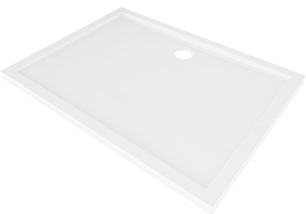 Mexen Flow cadă de duș dreptunghiulară slim 100 x 80 cm, alb lucios - 46R108010