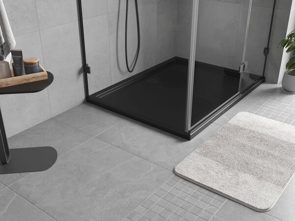 Mexen Flow cadă de duș dreptunghiulară slim 90 x 75 cm, negru mat - 46R707590