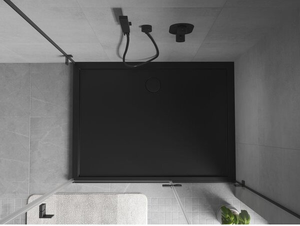 Mexen Flow cadă de duș dreptunghiulară slim 90 x 75 cm, negru mat - 46R707590