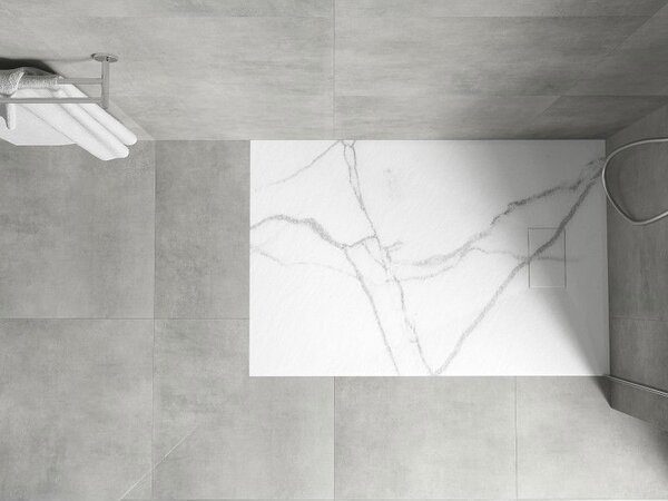 Mexen Hugo receasa dreptunghiulară SMC 100 x 80 cm, piatră albă - 42158010