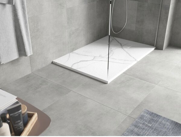 Mexen Hugo receasa dreptunghiulară SMC 100 x 80 cm, piatră albă - 42158010