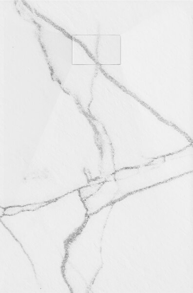 Mexen Hugo receasa dreptunghiulară SMC 100 x 80 cm, piatră albă - 42158010