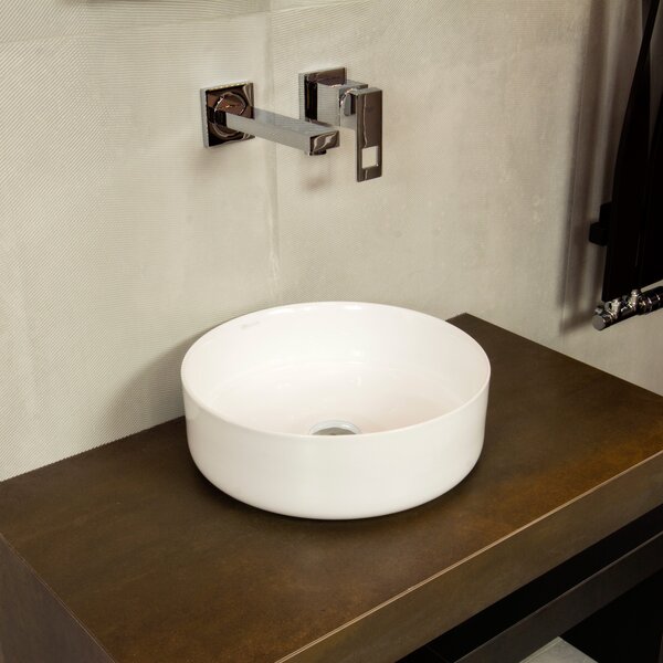 LaVita Merida lavoar 35.5x35.5 cm rotund de blat alb luciu 5908211479750