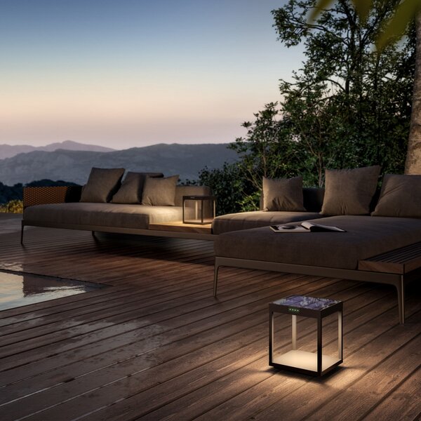KLEWE LED lampă solară RADIA GROUND, antracit, 25 cm aluminiu IP65, Negru, Aluminiu, Modern, Lumini solare