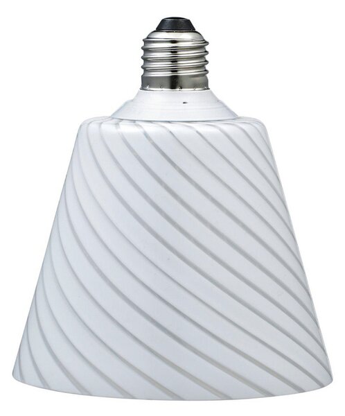 PR Home lampă suspendată Tilda, alb, Ø 12,5 cm, sticlă, fișă, Alb, Camera de zi / sufragerie, Sticlă, Modern