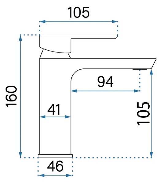 Rea Argus baterie lavoar stativ cupru REA-B3005