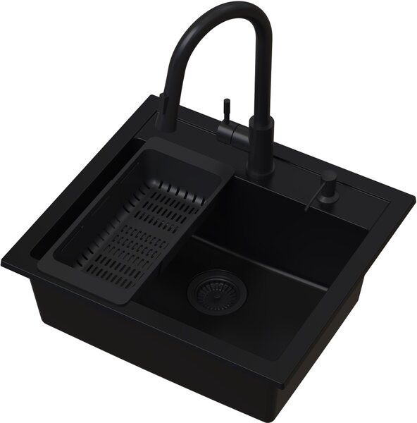 Ruvetti Frigo chiuveta cu baterie și accesorii negru/negru LP_3200_FR5651FB_W