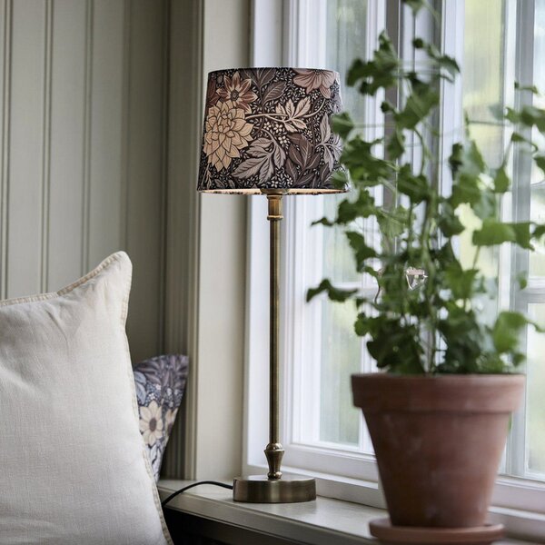 PR Home Lampă de masă Liam Sofia Dahlia Culoare maro/zahăr 55cm, Multicolor, Camera de zi / sufragerie, Metal