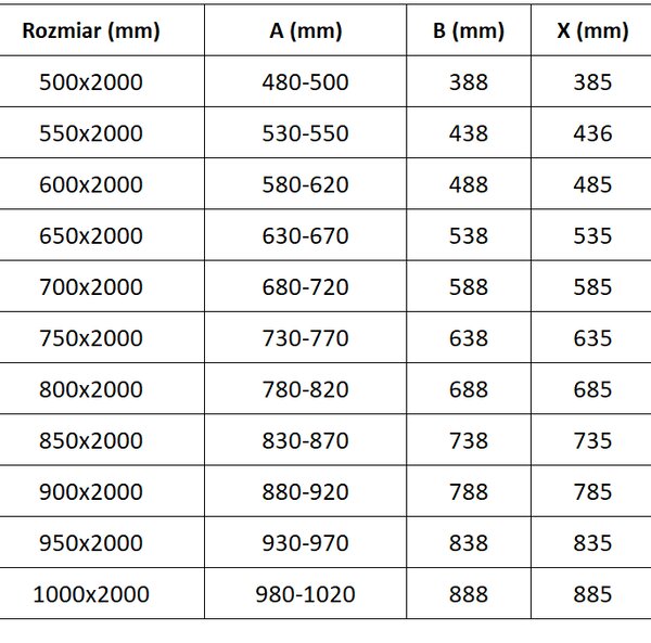 Mexen Exo, ușă de duș cu balamale 60 cm, sticlă transparentă, auriu, 817-060-000-50-00
