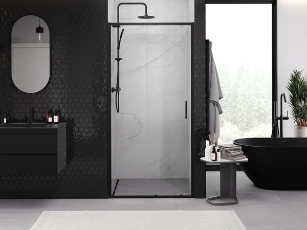 Mexen Exo uși de duș glisante 105 cm, transparent, negru - 8151-105-000-70-00