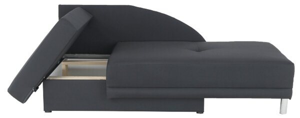 KONDELA Canapea extensibilă, material textil gri-negru, stânga, LAUREL