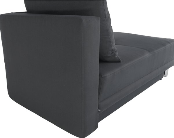 KONDELA Canapea extensibilă, material textil gri-negru, stânga, LAUREL