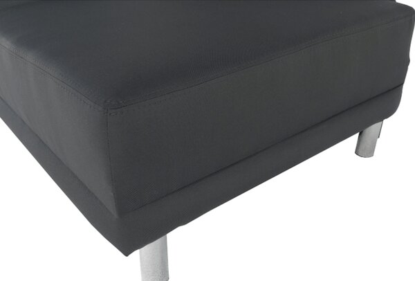 KONDELA Canapea extensibilă, material textil gri-negru, stânga, LAUREL