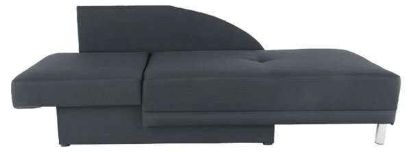 KONDELA Canapea extensibilă, material textil gri-negru, stânga, LAUREL