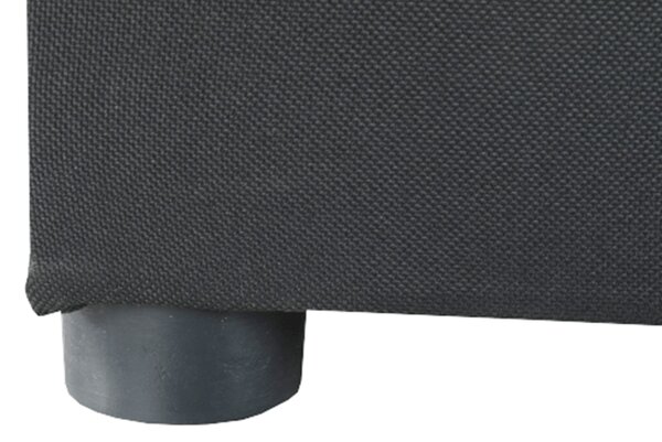 KONDELA Canapea extensibilă, material textil gri-negru, stânga, LAUREL