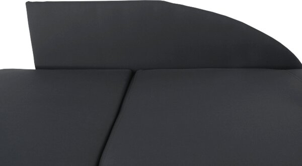 KONDELA Canapea extensibilă, material textil gri-negru, stânga, LAUREL