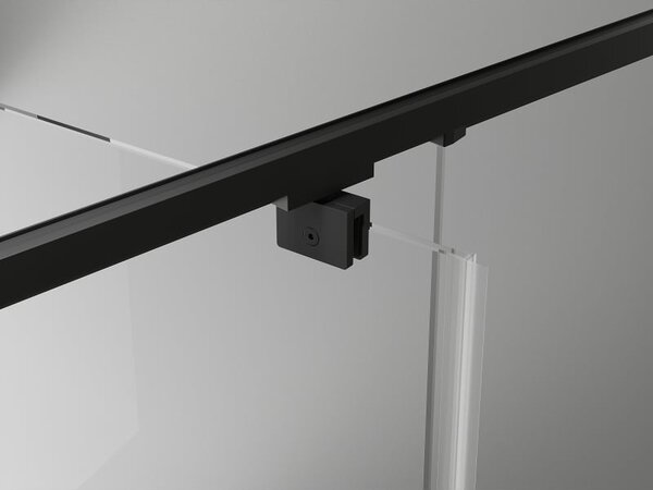Mexen Exo uși de duș batante 130 cm, transparent, negru - 819-130-000-70-00