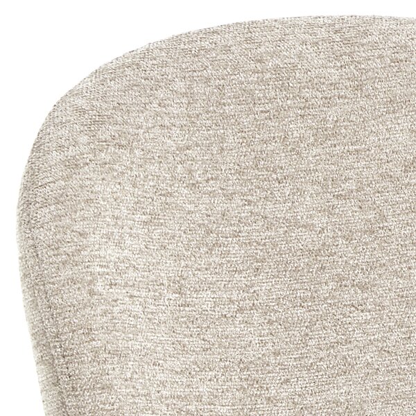 MAZZONI EXPORT FIORA Bej (material Apia 453)/cadru negru – SCAUN MODERN TAPITAT DIN CHENILLE PENTRU LIVING/BUCĂTĂRIE