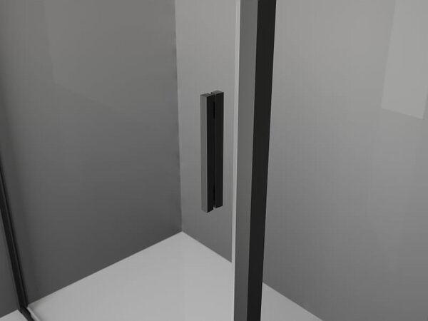 Mexen Exo uși de duș batante 130 cm, transparent, negru - 819-130-000-70-00