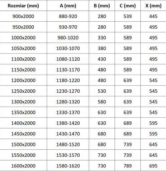 Mexen Exo uși de duș batante 130 cm, transparent, negru - 819-130-000-70-00