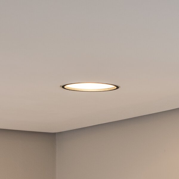 BEGA Bega LED spot încastrat în tavan Studio Line, aluminiu/aluminiu, aluminiu, Negru, Camera de zi / sufragerie, Aluminiu, Corpuri de iluminat încastrate rotunde