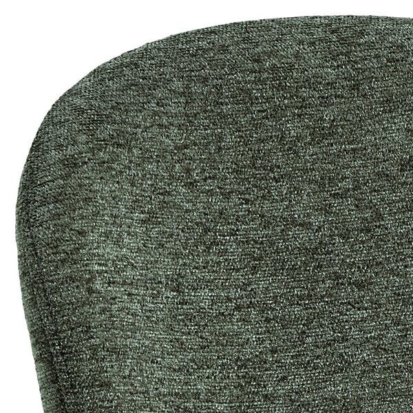 MAZZONI EXPORT FIORA Verde (material Apia 352)/cadru negru – SCAUN MODERN TAPITAT DIN CHENILLE PENTRU LIVING/BUCĂTĂRIE