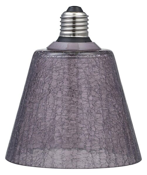 PR Home lampă suspendată Tilda, gri fum, Ø 12,5 cm, dop de sticlă, Gri, Camera de zi / sufragerie, Sticlă, Modern