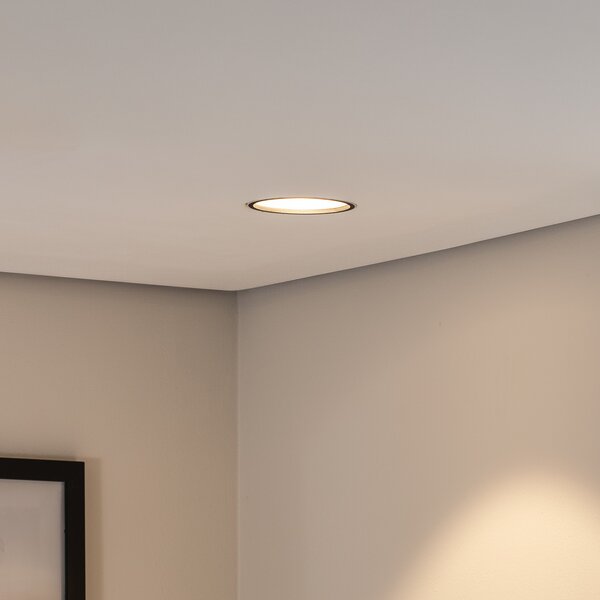 BEGA Bega LED spot încastrat în tavan Studio Line, aluminiu/aluminiu, aluminiu, Negru, Camera de zi / sufragerie, Aluminiu, Corpuri de iluminat încastrate rotunde