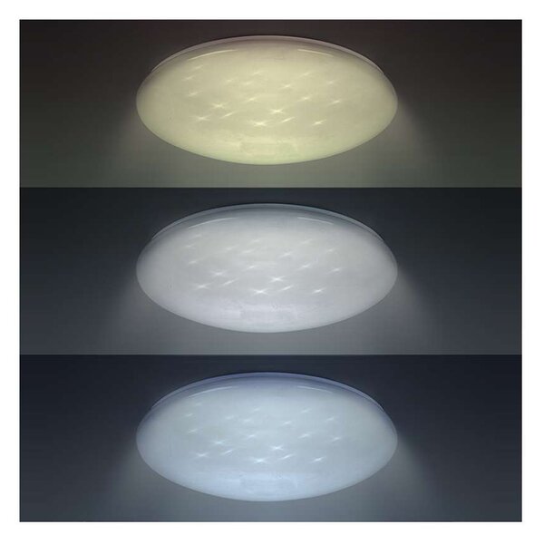 Plafonieră LED cu telecomandă Star - 37 cm diametru, alb