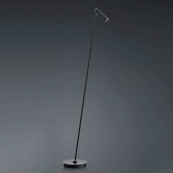 HELL Lampadar LED Tom, dimabil, negru, reglabil, Negru, Camera de zi / sufragerie, Metal, Modern