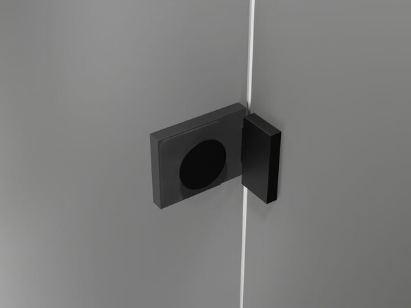 Mexen Lunar L paravan pentru cadă 1-canată 60 x 150 cm, transparent, negru - 897L-060-000-70-00