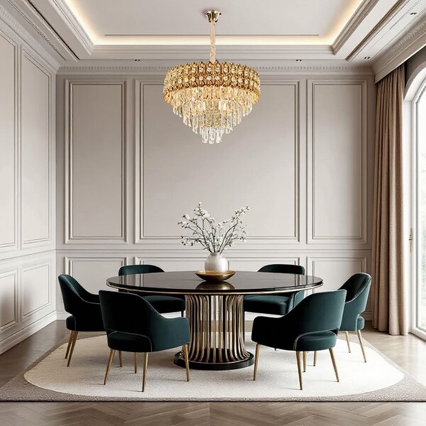 Lampă suspendată Cristal G058-CP 60CM GOLD