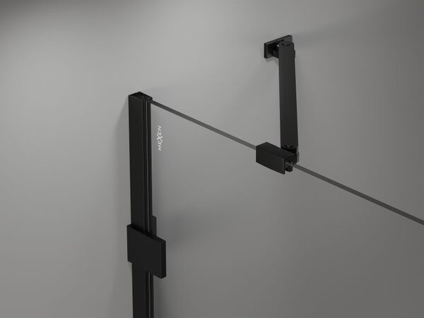 Mexen Lunar uși de duș batante dreapta 115 cm, transparent, negru - 834-115-000-70-00-P