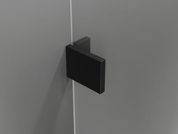 Mexen Lunar L paravan pentru cadă 1-canată 60 x 150 cm, transparent, negru - 897L-060-000-70-00