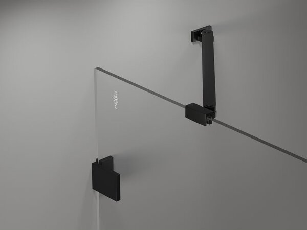 Mexen Lunar uși de duș batante dreapta 115 cm, transparent, negru - 834-115-000-70-00-P