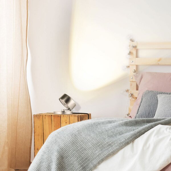 Top Light Spot de masă Puk Maxx Spot, crom mat, Gri, Camera de zi / sufragerie, Metal, Modern