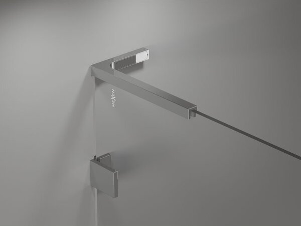 Mexen Lunar L paravan de cadă 1-canat 60 x 150 cm, transparent, crom - 897L-060-000-01-00