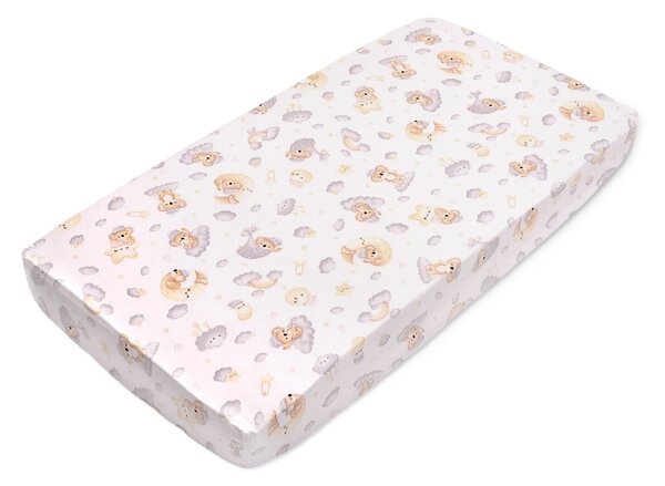 Cearceaf din bumbac cu elastic roata pentru patut 120x60 cm Kidizi Koala Dreams