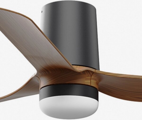 Ventilator LED dimabil de tavan FARO 33835WT-1TW MINI PUNT TUB S 10W/230V maro/negru d. 90 cm WT + telecomandă