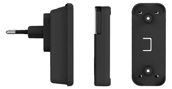 Sonerie wireless la priză 1L67, 200m, learning code, negru