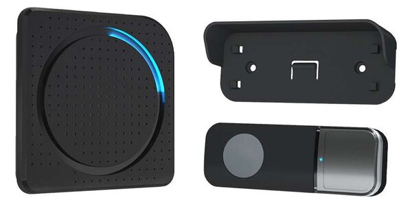 Sonerie wireless la priză 1L67, 200m, learning code, negru