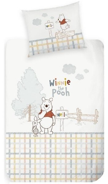 Lenjerie de pat Winnie the Pooh (hello) pentru copii