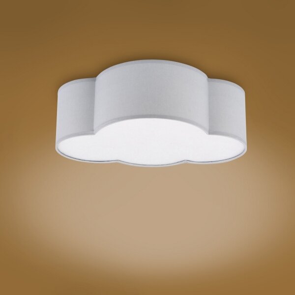 Plafonieră pentru copii CLOUD MINI 2xE27/15W/230V gri
