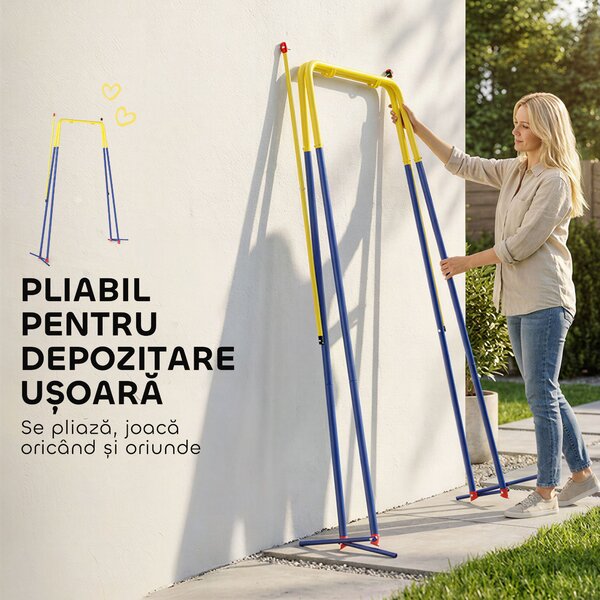 AIYAPLAY Cadru pentru Leagăn de Grădină din Oțel, Anti-UV, Gri | Aosom Romania
