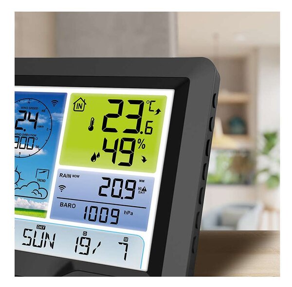 Stație meteo profesională TE90, negru