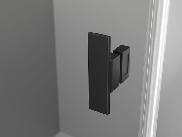 Mexen Mist Duo cabină de duș batantă 85 x 85 cm, cadru negru, negru - 8A4-085L-085P-70-70