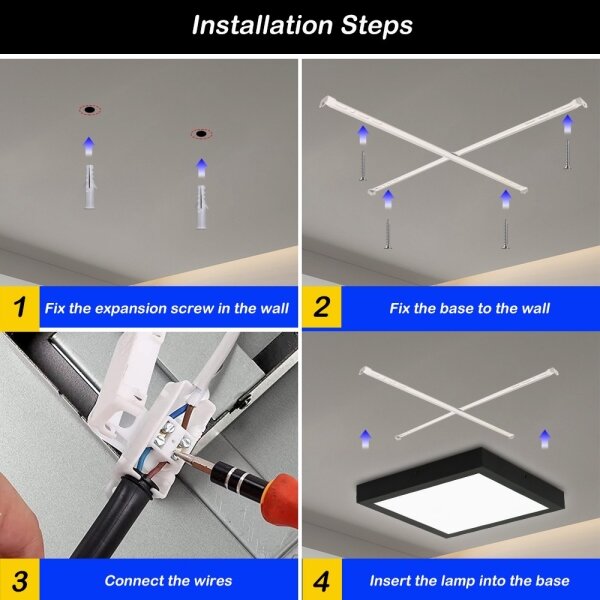 Plafonieră LED pentru baie Brilagi FRAME LED/24W/230V 3000/4000/6000K IP44 negru