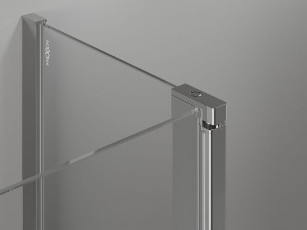 Mexen Mist L uși de duș batante 100 cm, transparent, crom - 8A4L-100-000-01-00